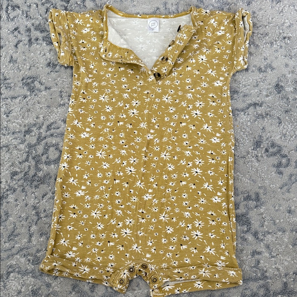 Loulou and Company Yellow Star Print Romper